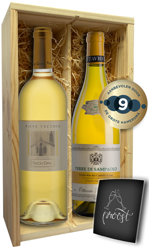 Wijncadeau Italiaanse witte wijnen met kaartje